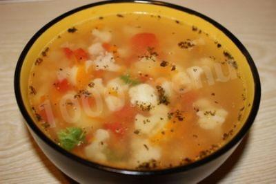 Суп з цвітної капусти з брокколі і грушами рецепт з фото 