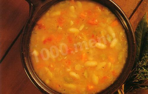 Італійський томатний суп-пюре з білої квасолі з селерою рецепт з фото 