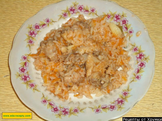 Каша рисова з куркою на воді рецепт з фото покроково 