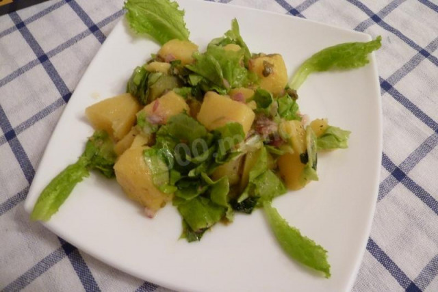 Картопляний салат простий і швидкий рецепт з фото покроково 