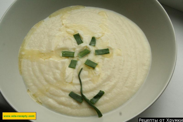 Суп-пюре з цвітної капусти з кабачком рецепт з фото покроково 