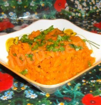Салат з вареної моркви з оцтом, часником і петрушкою рецепт з фото покроково 