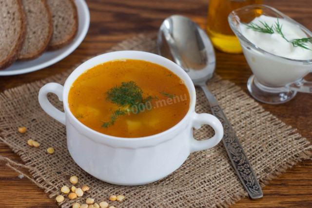Суп з жовтого гороху на воді рецепт з фото покроково 
