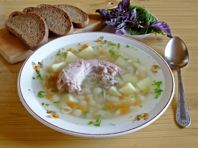 Суп з індичкою з картоплею і макаронами рецепт з фото покроково 