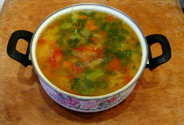 Селянський суп з помідорами, капустою, картоплею рецепт з фото покроково 