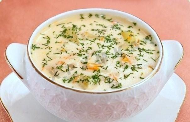 Сирний курячий суп з рисом рецепт з фото покроково 