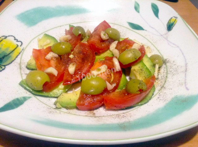 Салат з авокадо і помідорів рецепт з фото покроково 