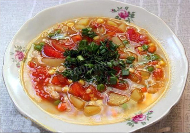 Суп мінестроне з овочами, зеленню і вершковим маслом рецепт з фото крок за кроком 