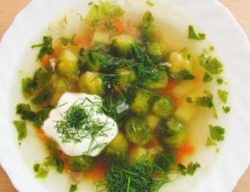 Овочевий суп з коренем петрушки, брюссельською капустою і цибулею рецепт з фото покроково 