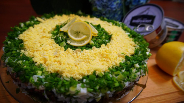 Салат з морською капустою рисом сайра рецепт з фото покроково і відео 
