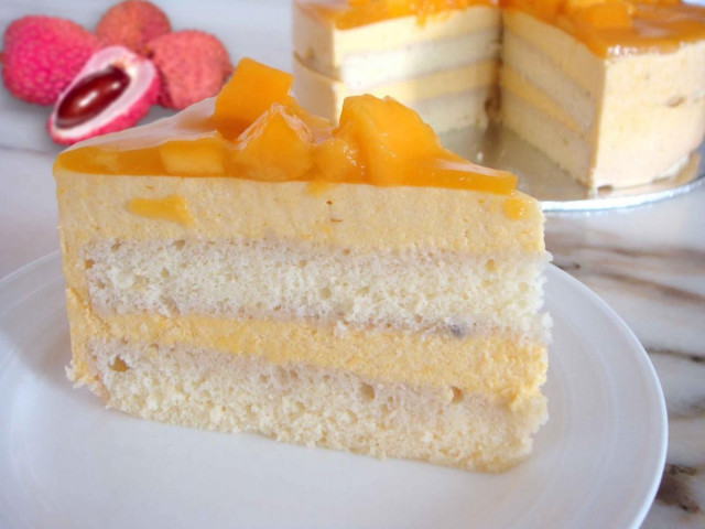 Торт манго лічі рецепт з фото 