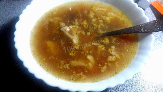 Суп з цвітною капустою і смаженим фаршем рецепт з фото 