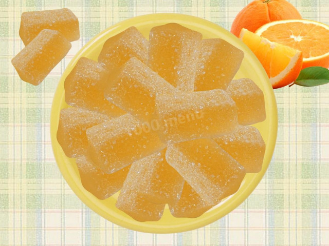Желейні цукерки з апельсиновим соком рецепт з фото 