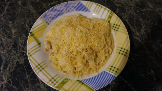 Спагетті з куркою в сметанному соусі рецепт з фото покроково 