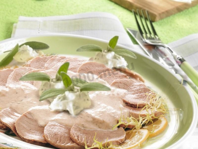 Телятина в соусі з тунця по-італійськи рецепт з фото 