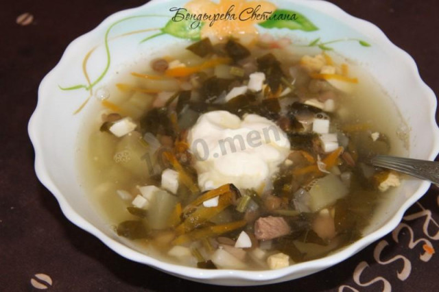 Щавлевий суп з сочевицею рецепт з фото покроково 