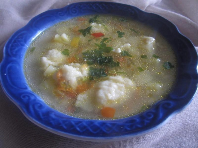 Суп з галушками, свининою, картоплею і болгарським перцем рецепт з фото покроково 