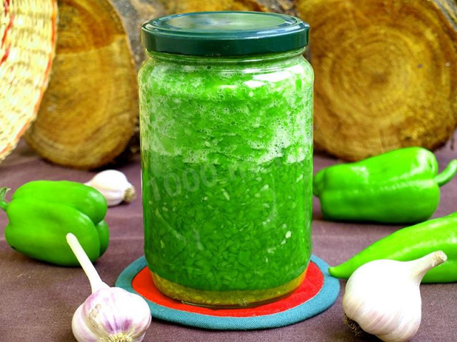 Зелена аджика з таркінським перцем рецепт з фото 