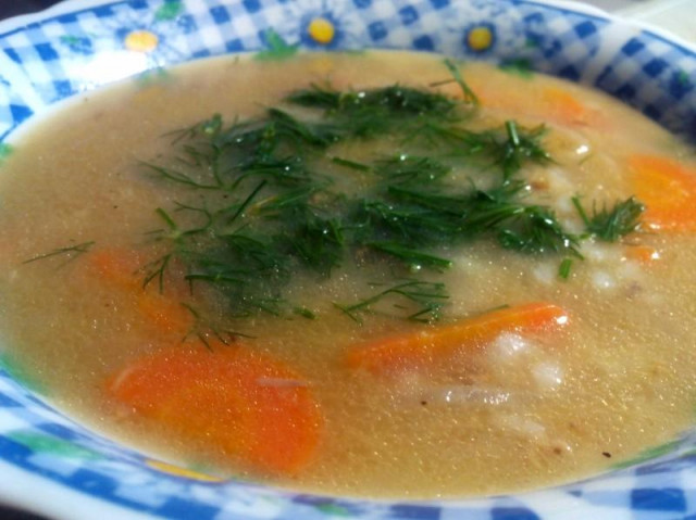 Суп з рисом і морквою з рибної консерви рецепт з фото покроково 