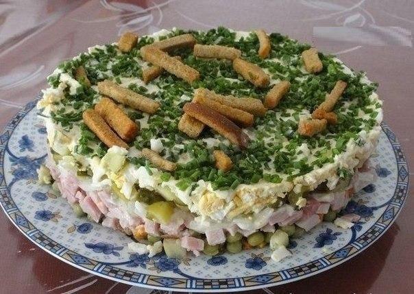 Салат на траві дрова рецепт з фото 