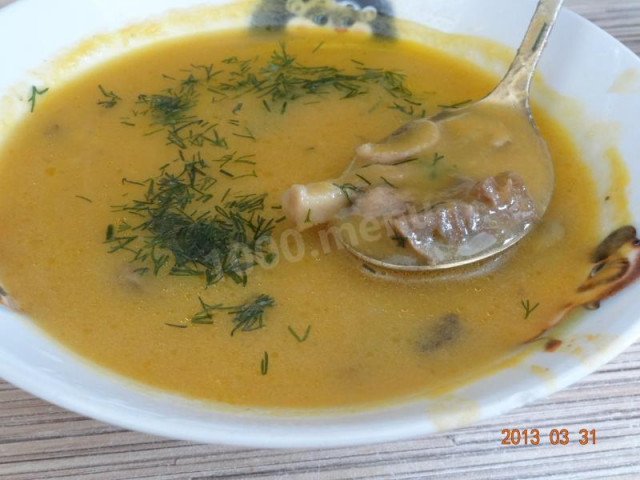 Грибний суп-пюре з селерою і картоплею рецепт з фото 