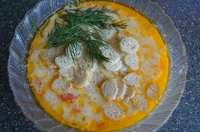 Сирний суп з сухариками і плавленим сиром рецепт з фото покроково 