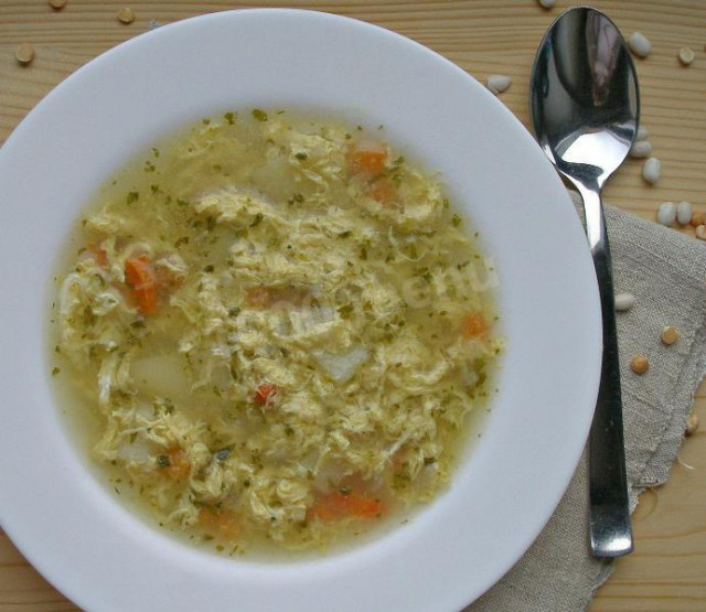 Яєчний суп з овочами рецепт з фото покроково 