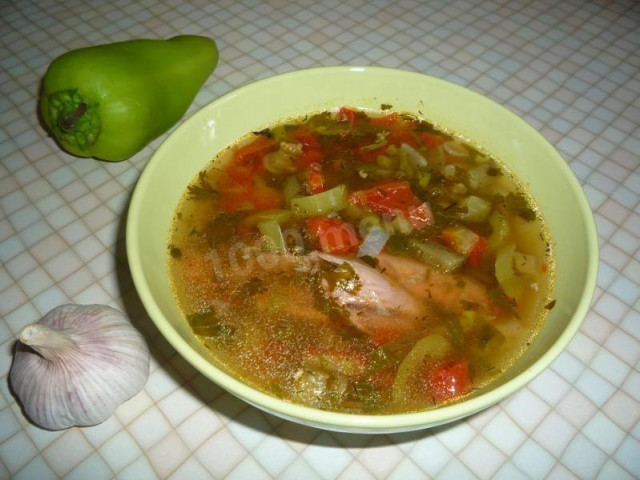 Суп шулюм з баранини з баклажанами, помідорами і перцем рецепт з фото покроково 