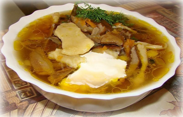Суп локшина з сушеними грибами рецепт з фото покроково 