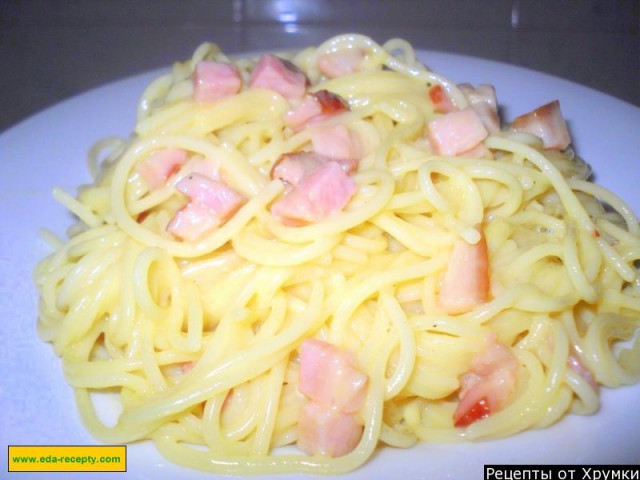 Спагетті карбонара з пармезаном і беконом рецепт з фото покроково 