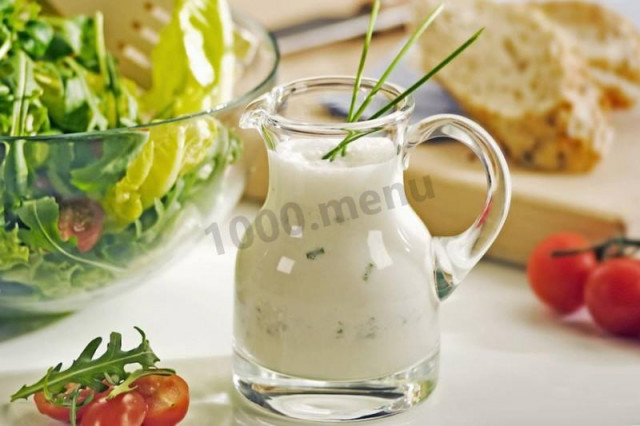 Йогуртова заправка для салату рецепт з фото 