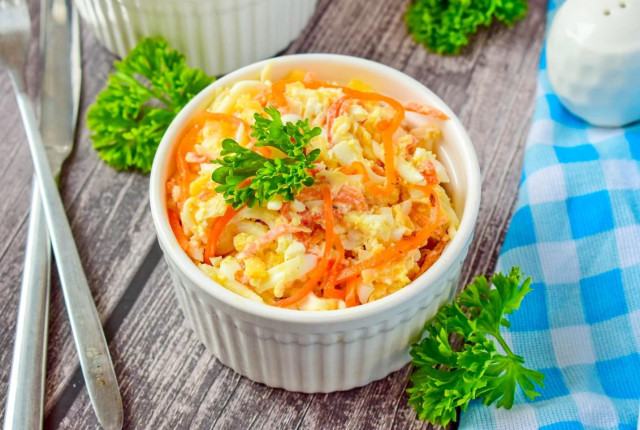 Салат корейська морква сир рецепт з фото покроково 