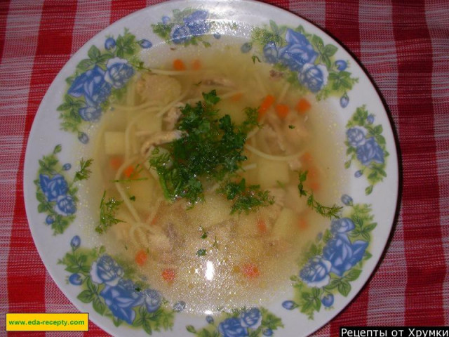 Вермішелевий суп з куркою і картоплею рецепт з фото покроково 