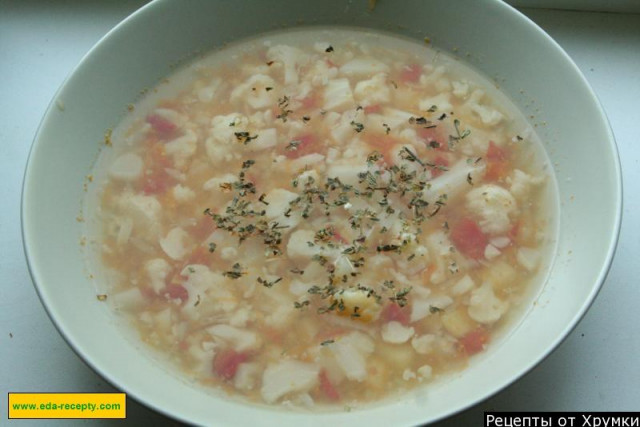 Суп з цвітної капусти з картоплею і помідорами рецепт з фото покроково 