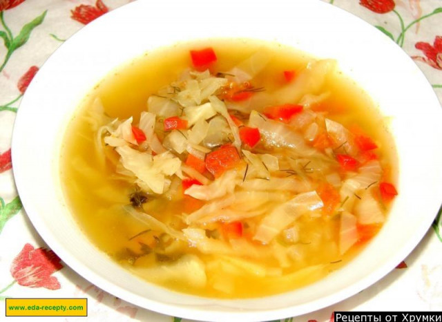 Овочевий суп з капустою, перцем і помідорами для схуднення рецепт з фото покроково 