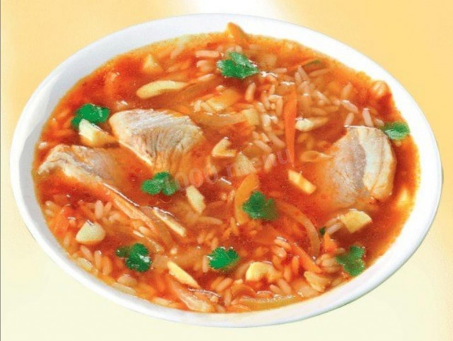 Курячий суп-харчо з ткемалі рецепт з фото 