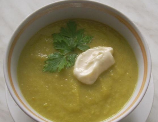 Суп-крем з кабачків без картоплі зі сметаною рецепт з фото покроково 