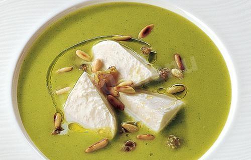 Суп-пюре з ескарол з сиром Моцарелла рецепт з фото 