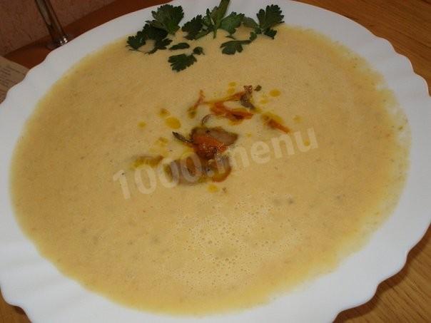 Суп-пюре з гарбузом і грибами рецепт з фото 