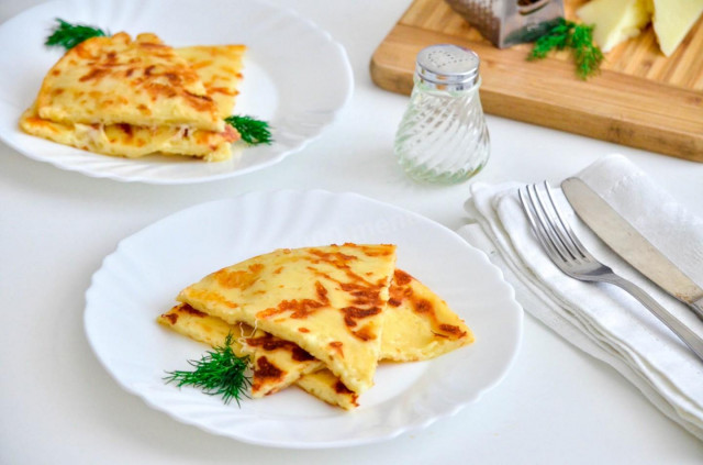 Ліниві хачапурі з сиром на сковороді на кефірі рецепт з фото покроково і відео 