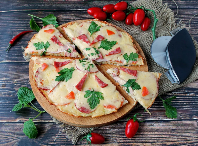 Піца з кабачків на сковороді рецепт з фото покроково і відео 