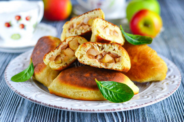 Пиріжки з яблуками смажені на сковороді рецепт з фото покроково і відео 