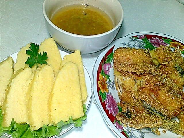 Мамалига з муждеєм і смаженою рибою рецепт з фото покроково 