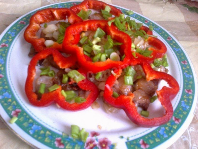 Смажене сало з болгарським перцем рецепт з фото покроково 