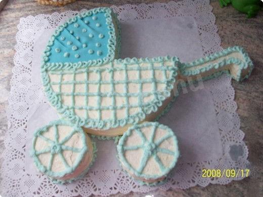 Торт новонародженому дитяча коляска рецепт з фото 