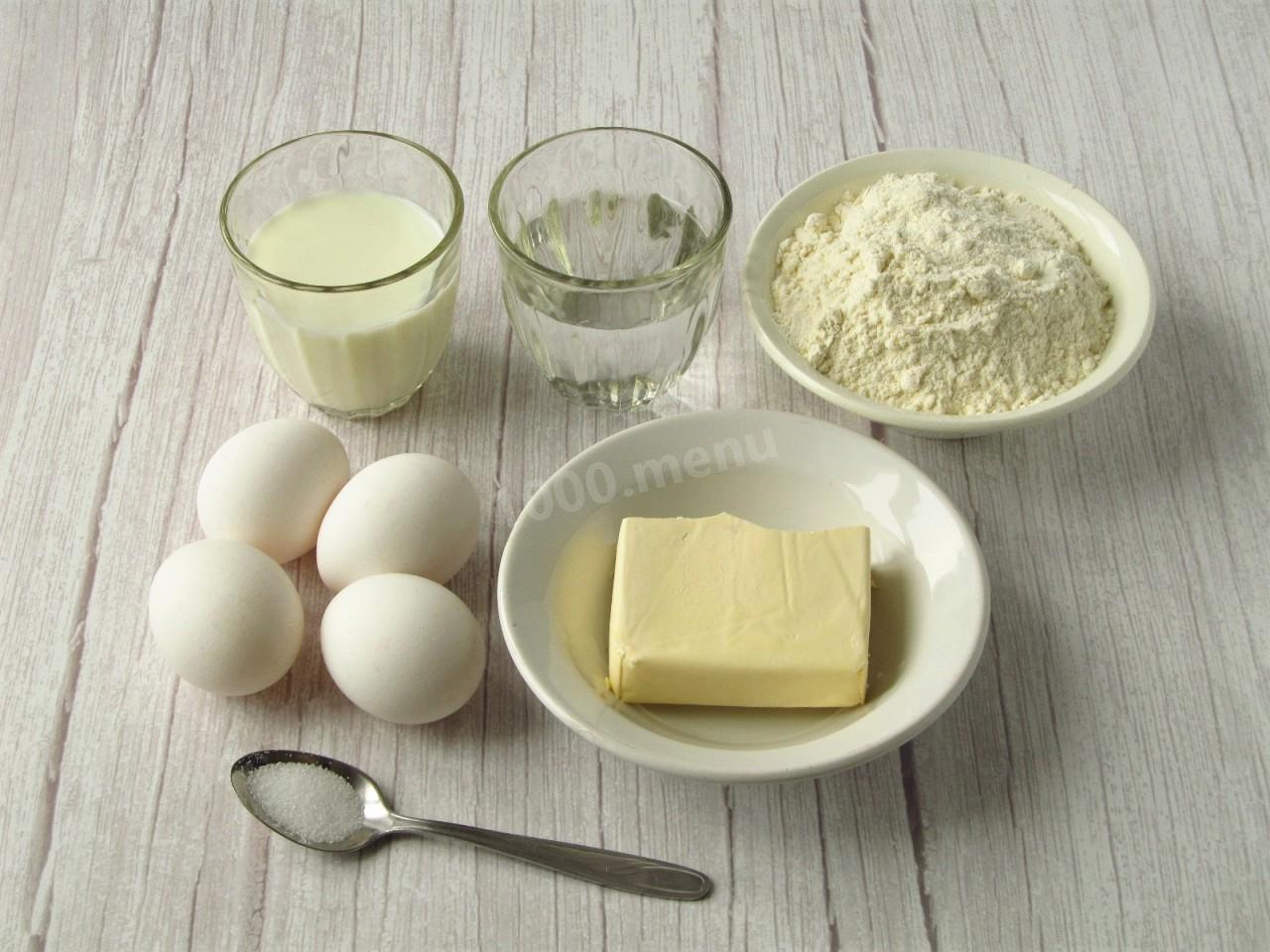 Тесто из муки сахара яиц. Ингредиенты для приготовления теста. Тесто Ингредиенты. Ингредиенты для эклеров. Сырье для приготовления заварного теста.